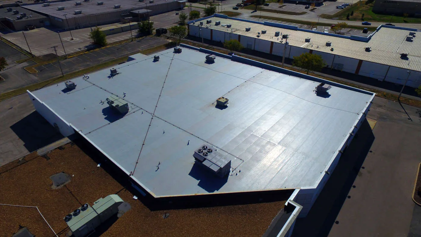 Commercial roof from above