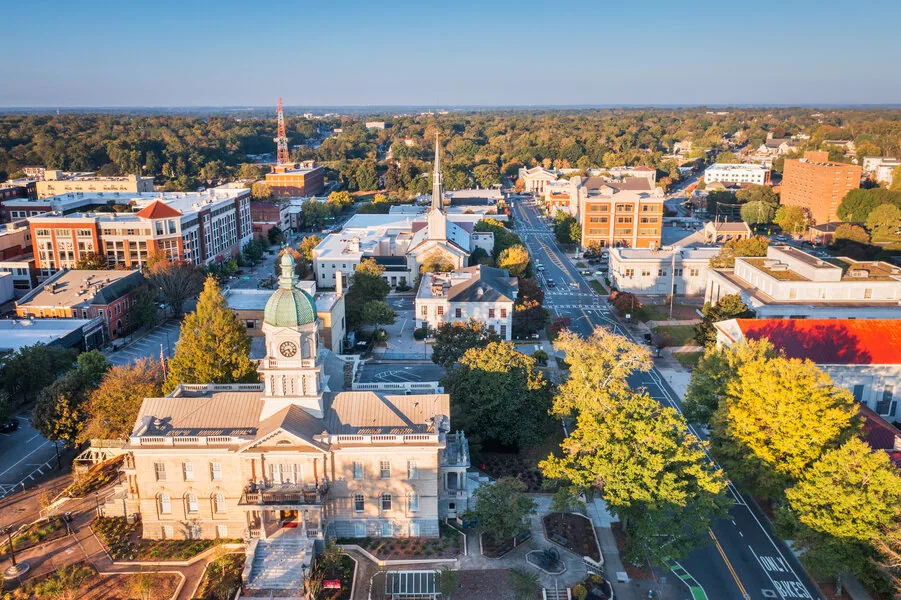 Downtown Athens, GA from above